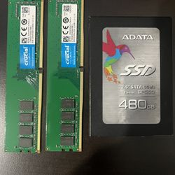 16gb Ram Kit + 500gb Sata SSD