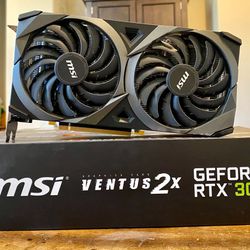 MSI G306TV2XC Geforce Rtx 3060 Ti Ventus 2x Oc 8GB Graphics card GPU PC GAMING