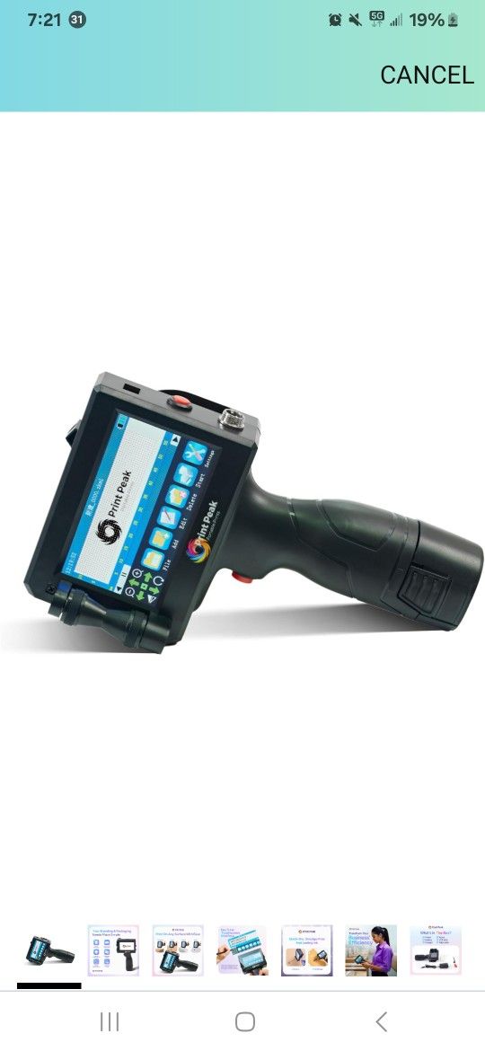 PrintPeak Handheld Inkjet Printer Gun