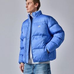 Nike Sportswear Club Puffer Jacket Polar Blue White FB7368-450 Men’s Size M