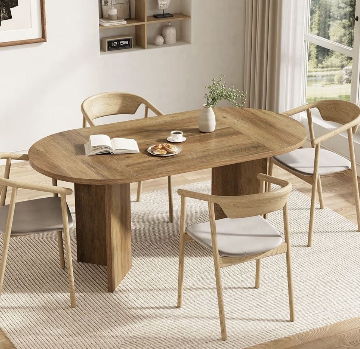 New - Rustic Oval Dining Table. Very Sturdy Table