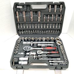 94 piece 1/2" and 1/4" Socket set new tools