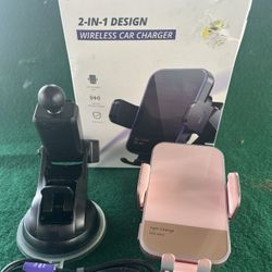 New wireless car charger, auto clamping car charger phone mount holder fit for iPhone