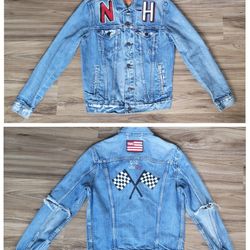 Levi's Custom Nipsey Hussle TMC Distressed Denim Trucker Jacket