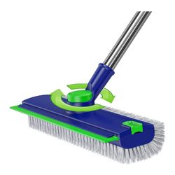 Brand new Floor Scrub Brush with Long Handle: 3 in 1 Heavy-Duty Floor Scrubber Brush with Squeegee