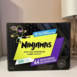 Pampers Ninjamas Nighttime Bedwetting Underwear Boy - Size S/M