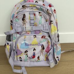Pottery Barn (Disney Princess) Kids Large Backpack, Embroidered “Samantha”