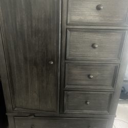 Brown Solid Wardrobe Dresser 
