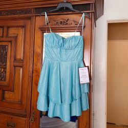 Seafoam Party Blue Dress