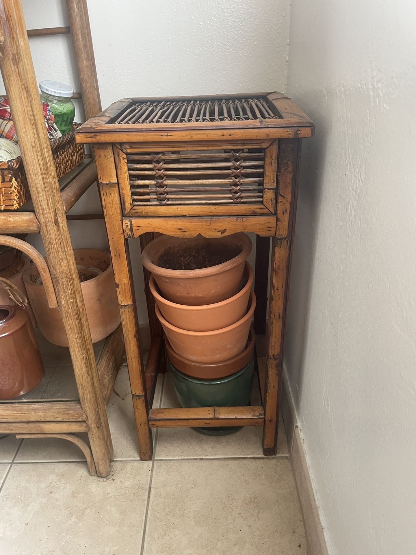 Vintage Bamboo Plant Stand