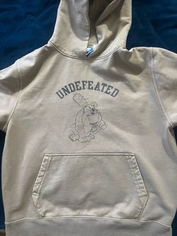 VINTAGE UNDEFATED BULLDOG PULLOVER HOODIE SIZE LARGE