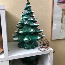 Vintage Ceramic Mcm Christmas Tree