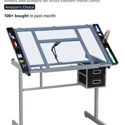 🔥 New Art Desk From Amazon $70 Glass Top 