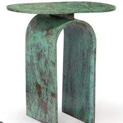 Luxury Vault Green Patina Side Table