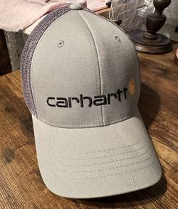 Carhartt Men's Rugged Flex Fitted Canvas MeshBack Logo Graphic Cap