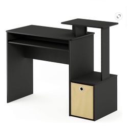 Furinno Econ Multipurpose Home Office Computer Writing Desk, Black/Brown