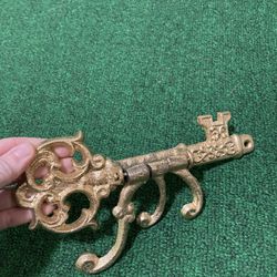 Gold cast iron key hook