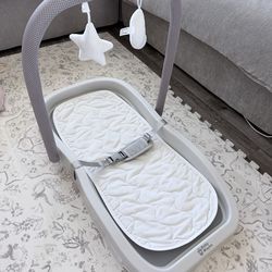 Baby Diaper Changing Tray with Washable Pad and Toy bar, Portable, Non-Slip Waterproof