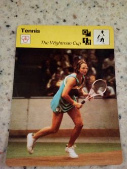 Vintage 1978 sportscaster tennis/ the Wightman cup/ a compact history lesson/ Olympic collector card # 35-21