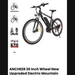 Electric Bike ANCHEER 26 Inch Wheel  Upgraded Electric Bike 500W with Removable 36V 12Ah Battery AM1907