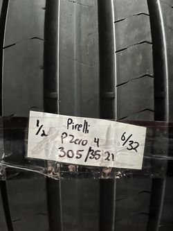 Pair of PIRELLI 305/35/21 PZ4 TIRES, TREAD 6/32s