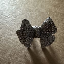Vintage Rhinestone Bow Ring