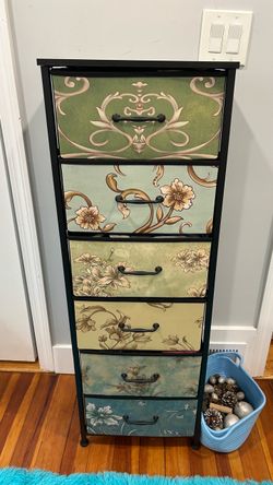 Tall 6 Drawers Dresser for Bedroom, Vintage Storage Organizer Unit