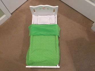Badger Basket Co. Single Doll Bed  $18,    22”.       Add 13” Berenguer Doll And Bedding   $28