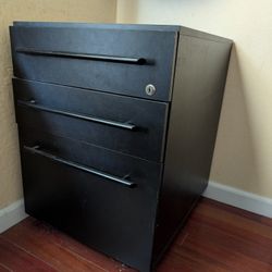 black vertical file cabinet rolling storage stand with 3 drawers