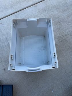 White Plastic Storage Bin