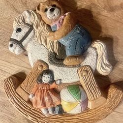 Vintage Teddy Bear Plaque