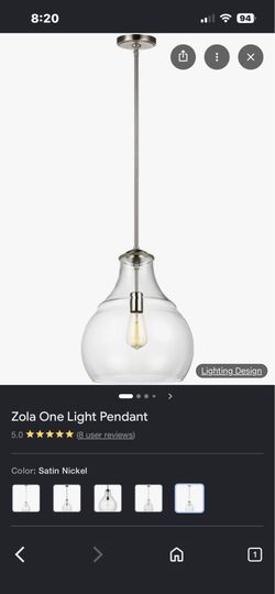 Zola One Light Pendant