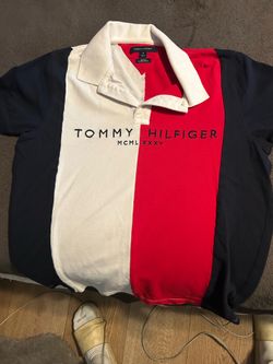 Tommy Hilfiger Slim Fit Men’s Polo Shirt M Short Sleeve Colorblock Logo