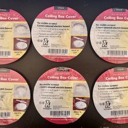 NEW CEILING ELECTRICAL BOX COVER  6 FOR $1