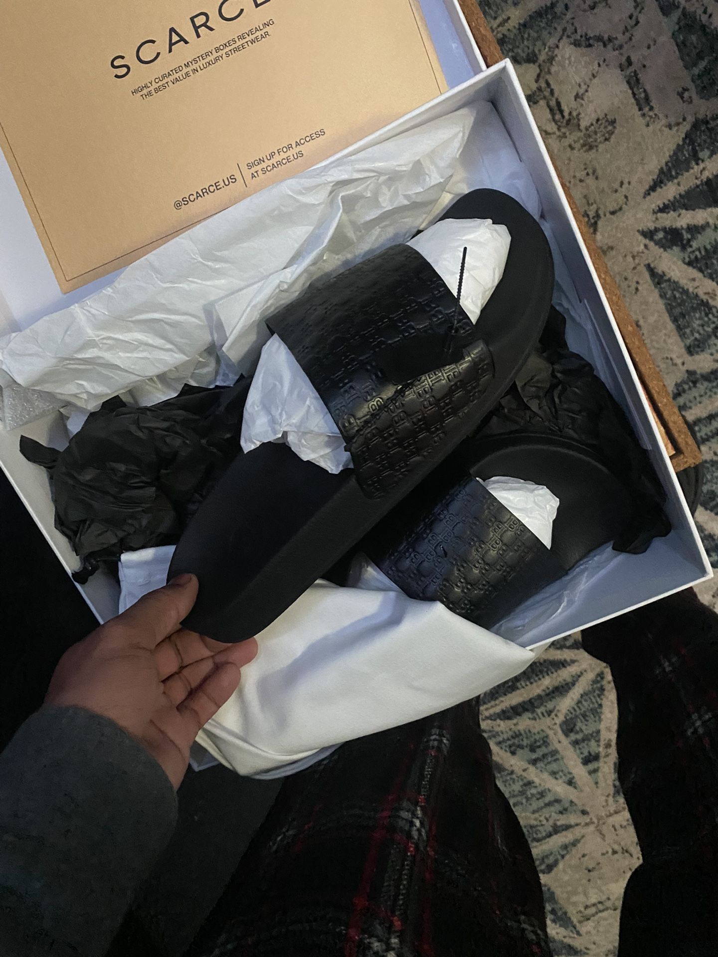 Balmain Men Slides Fits Size 9.5 Mens