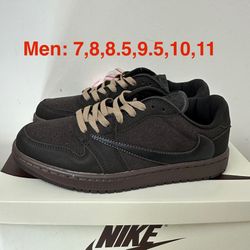 Air Jordan 1 X Travis Scott, Men Size 7/8/8.5/9.5/10/11, New