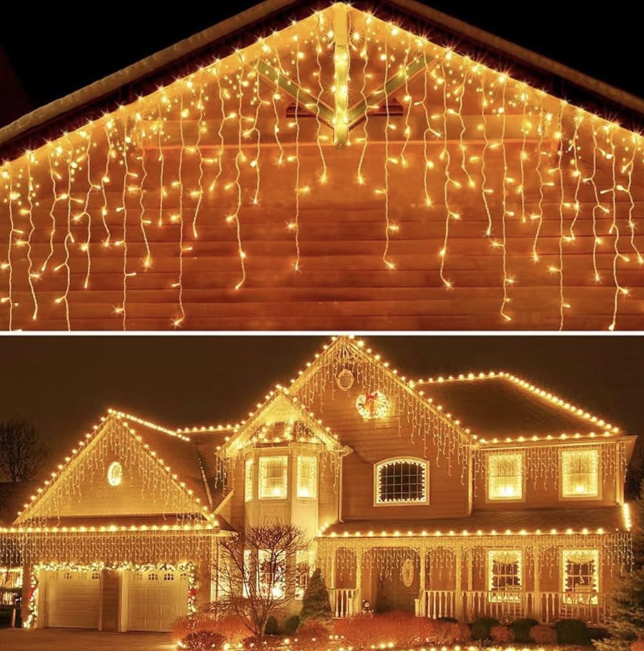 416 LEDs 34FT with 8 Modes Icicle String Lights