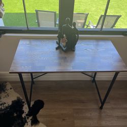Rustic wooden entry table —$40