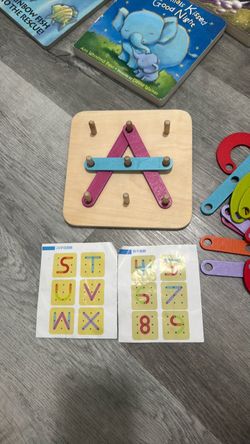 Wooden letter and number builder