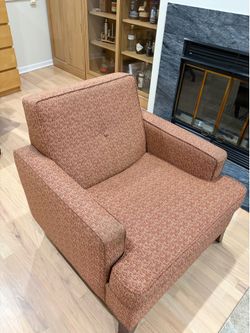 Red accent chair
