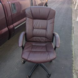 Real Leather Office Chair Small Tear One  Side