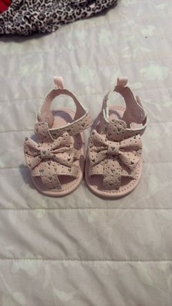 Baby Girl Pink Bow Sandals