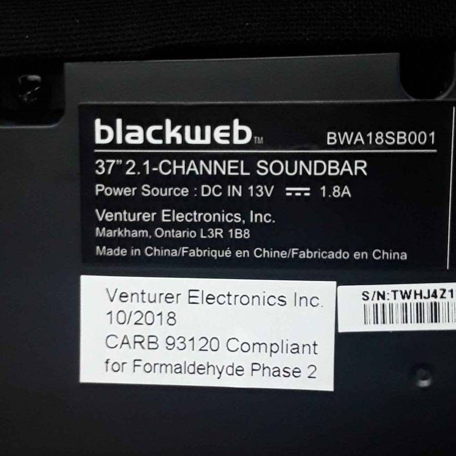 Blackweb soundbar 2.1 2025
