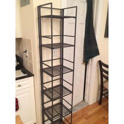 Container Store  6-Shelf Iron Folding Tower