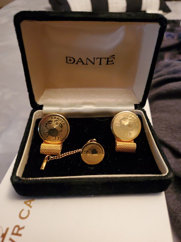Dante Gold Plated Cuff Link Set