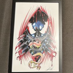 Framed Venom print