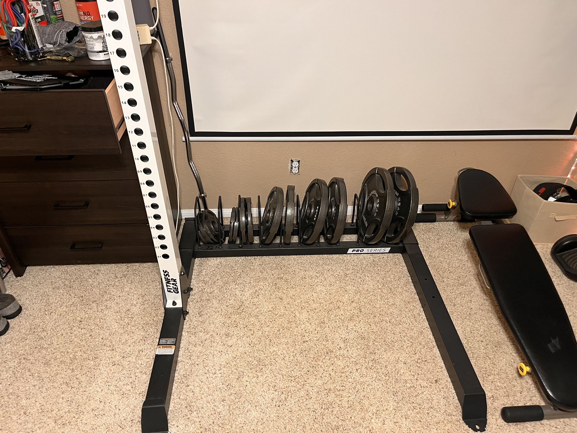 Gear Rack Fitness Gear 300 Pound Weight Set Fitness Gear Pro