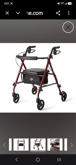 Medline 4-Wheel Rollator Walker with Seat