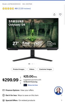 Odyssey 27 Inch Gaming Monitor 240hz