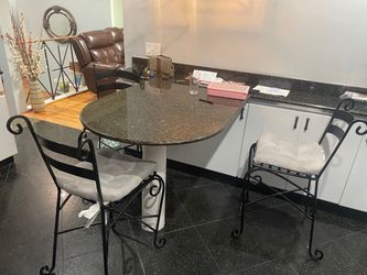 Set of 4 black Roth iron chairs-100 for all 4!